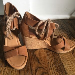 Sperry Dawn Ari Lace Up Platform Wedge Sandal 6.5